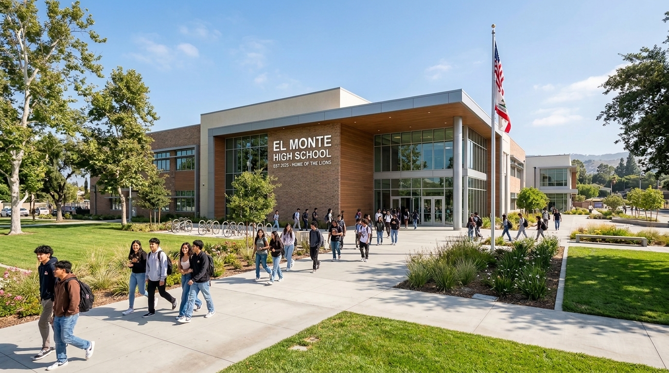 A modernized El Monte school facility representing investment in student success