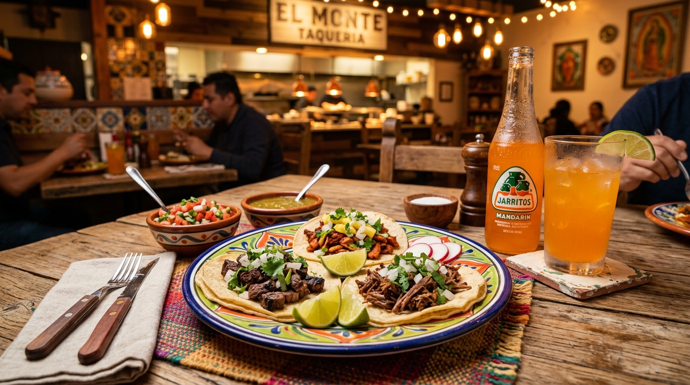 Authentic Mexican street tacos served at a local El Monte restaurant